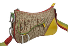 Load image into Gallery viewer, Christian Dior クリスチャンディオール ショルダーバッグ トロッター ラスタカラー レザー キャンバス シルバー金具 美品 中古 4b011223