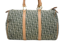 Load image into Gallery viewer, Christian Dior クリスチャンディオール トロッター ハンドバッグ グリーン PZ0701 ロゴ 35cm ボストン ゴールド金具 美品 中古 4b011224