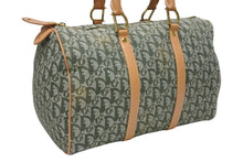 Load image into Gallery viewer, Christian Dior クリスチャンディオール トロッター ハンドバッグ グリーン PZ0701 ロゴ 35cm ボストン ゴールド金具 美品 中古 4b011224