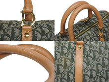 Load image into Gallery viewer, Christian Dior クリスチャンディオール トロッター ハンドバッグ グリーン PZ0701 ロゴ 35cm ボストン ゴールド金具 美品 中古 4b011224