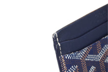 Load image into Gallery viewer, 極美品 GOYARD ゴヤール サンシュルピス カードケース 名刺入れ STSULPPMLTY01CL01X PVC レザー ネイビー 中古 4b011225