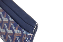 Load image into Gallery viewer, 極美品 GOYARD ゴヤール サンシュルピス カードケース 名刺入れ STSULPPMLTY01CL01X PVC レザー ネイビー 中古 4b011225
