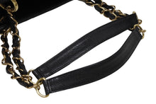 Load image into Gallery viewer, CHANEL シャネル チェーントートバッグ GST ブラック キャビアスキン A50995 ココマーク ブラック ゴールド金具 美品 中古 4b011231