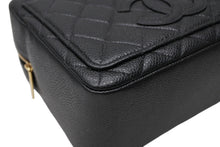 Load image into Gallery viewer, 極美品 CHANEL シャネル ハンドバッグ 6番台 ココマーク キャビアスキン キルティング ブラック ゴールド金具 中古 4b011235