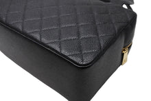 Load image into Gallery viewer, 極美品 CHANEL シャネル ハンドバッグ 6番台 ココマーク キャビアスキン キルティング ブラック ゴールド金具 中古 4b011235