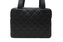 Load image into Gallery viewer, 極美品 CHANEL シャネル ハンドバッグ 6番台 ココマーク キャビアスキン キルティング ブラック ゴールド金具 中古 4b011235