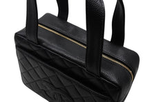 Load image into Gallery viewer, 極美品 CHANEL シャネル ハンドバッグ 6番台 ココマーク キャビアスキン キルティング ブラック ゴールド金具 中古 4b011235