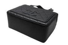 Load image into Gallery viewer, 極美品 CHANEL シャネル ハンドバッグ 6番台 ココマーク キャビアスキン キルティング ブラック ゴールド金具 中古 4b011235