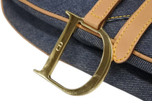 Load image into Gallery viewer, 極美品 Christian Dior クリスチャンディオール サドルバッグ ワンショルダーバッグ RU 0091 デニム ガリアーノ期 中古 4b011237