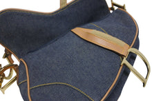 Load image into Gallery viewer, 極美品 Christian Dior クリスチャンディオール サドルバッグ ワンショルダーバッグ RU 0091 デニム ガリアーノ期 中古 4b011237