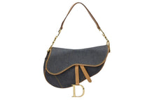 Load image into Gallery viewer, 極美品 Christian Dior クリスチャンディオール サドルバッグ ワンショルダーバッグ RU 0091 デニム ガリアーノ期 中古 4b011237