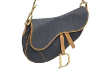 Load image into Gallery viewer, 極美品 Christian Dior クリスチャンディオール サドルバッグ ワンショルダーバッグ RU 0091 デニム ガリアーノ期 中古 4b011237