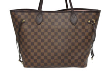 Load image into Gallery viewer, 極美品 LOUIS VUITTON ルイヴィトン ダミエ ネヴァーフルMM トートバッグ N51105 PVC レザー ブラウン ゴールド金具 中古 4b011243
