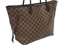 Load image into Gallery viewer, 極美品 LOUIS VUITTON ルイヴィトン ダミエ ネヴァーフルMM トートバッグ N51105 PVC レザー ブラウン ゴールド金具 中古 4b011243