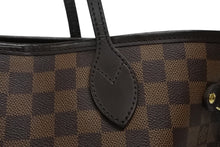 Load image into Gallery viewer, 極美品 LOUIS VUITTON ルイヴィトン ダミエ ネヴァーフルMM トートバッグ N51105 PVC レザー ブラウン ゴールド金具 中古 4b011243