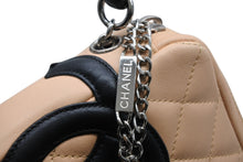 Load image into Gallery viewer, 極美品 CHANEL シャネル カンボンライン ボーリングバッグ ワンショルダーバッグ 9番台 ココマーク ベージュ ブラック 中古 4b011248