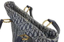 Load image into Gallery viewer, Christian Dior クリスチャンディオール トロッター ハンドバッグ B0 C 0092 ネイビー ガリアーノ期 美品 中古 4b011253