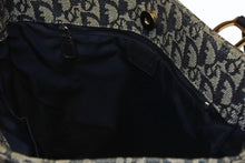 Load image into Gallery viewer, Christian Dior クリスチャンディオール トロッター ハンドバッグ B0 C 0092 ネイビー ガリアーノ期 美品 中古 4b011253
