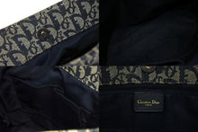 Load image into Gallery viewer, Christian Dior クリスチャンディオール トロッター ハンドバッグ B0 C 0092 ネイビー ガリアーノ期 美品 中古 4b011253