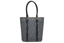 Load image into Gallery viewer, Christian Dior クリスチャンディオール トロッター ハンドバッグ B0 C 0092 ネイビー ガリアーノ期 美品 中古 4b011253