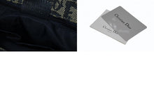 Load image into Gallery viewer, Christian Dior クリスチャンディオール トロッター ハンドバッグ B0 C 0092 ネイビー ガリアーノ期 美品 中古 4b011253
