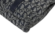 Load image into Gallery viewer, Christian Dior クリスチャンディオール トロッター ハンドバッグ B0 C 011 ネイビー ガリアーノ期 美品 中古 4b011256