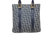 Load image into Gallery viewer, Christian Dior クリスチャンディオール トロッター ハンドバッグ B0 C 011 ネイビー ガリアーノ期 美品 中古 4b011256