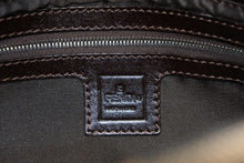 Load image into Gallery viewer, FENDI フェンディ マンマバケット ハンドバッグ 26566 ズッカ柄 ブラウン レザー ナイロンキャンバス シルバー金具 美品 中古 4c011260