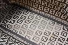 Load image into Gallery viewer, FENDI フェンディ ハンドバッグ 8N0005 ズッキーノ柄 総柄 キャンバス レザー ベージュ ブラウン ガンメタ金具 美品 中古 4b011262
