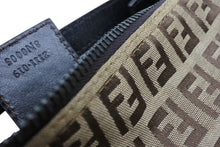 Load image into Gallery viewer, FENDI フェンディ ハンドバッグ 8N0005 ズッキーノ柄 総柄 キャンバス レザー ベージュ ブラウン ガンメタ金具 美品 中古 4b011262