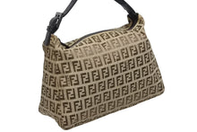 Load image into Gallery viewer, FENDI フェンディ ハンドバッグ 8N0005 ズッキーノ柄 総柄 キャンバス レザー ベージュ ブラウン ガンメタ金具 美品 中古 4b011262