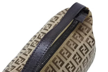 Load image into Gallery viewer, FENDI フェンディ ハンドバッグ 8N0005 ズッキーノ柄 総柄 キャンバス レザー ベージュ ブラウン ガンメタ金具 美品 中古 4b011262