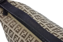 Load image into Gallery viewer, FENDI フェンディ ハンドバッグ 8N0005 ズッキーノ柄 総柄 キャンバス レザー ベージュ ブラウン ガンメタ金具 美品 中古 4b011262