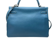 Load image into Gallery viewer, HERMES エルメス ケリー32 内縫い ブルージーン □G刻印 シルバー金具 トリヨンクレマンス ハンドバッグ 2WAY 中古 4b011265