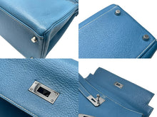 Load image into Gallery viewer, HERMES エルメス ケリー32 内縫い ブルージーン □G刻印 シルバー金具 トリヨンクレマンス ハンドバッグ 2WAY 中古 4b011265