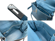 Load image into Gallery viewer, HERMES エルメス ケリー32 内縫い ブルージーン □G刻印 シルバー金具 トリヨンクレマンス ハンドバッグ 2WAY 中古 4b011265
