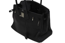 Load image into Gallery viewer, 極美品 HERMES エルメス BIRKIN バーキン35 ブラック シルバー金具 トリヨンクレマンス ハンドバッグ ◻︎N刻印 中古 4b011266