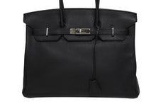 Load image into Gallery viewer, 極美品 HERMES エルメス BIRKIN バーキン35 ブラック シルバー金具 トリヨンクレマンス ハンドバッグ ◻︎N刻印 中古 4b011266