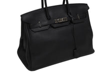 Load image into Gallery viewer, 極美品 HERMES エルメス BIRKIN バーキン35 ブラック シルバー金具 トリヨンクレマンス ハンドバッグ ◻︎N刻印 中古 4b011266