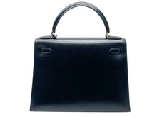 Load image into Gallery viewer, 極美品 HERMES エルメス ケリー28 外縫い ブラック ◻︎A刻印 カーフスキン ゴールド金具 ハンドバッグ 中古 4b011268