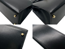 Load image into Gallery viewer, 極美品 HERMES エルメス ケリー28 外縫い ブラック ◻︎A刻印 カーフスキン ゴールド金具 ハンドバッグ 中古 4b011268