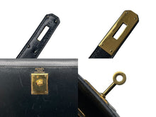 Load image into Gallery viewer, 極美品 HERMES エルメス ケリー28 外縫い ブラック ◻︎A刻印 カーフスキン ゴールド金具 ハンドバッグ 中古 4b011268