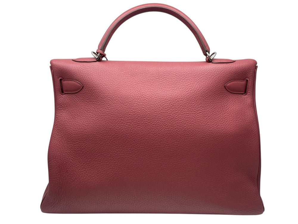 新品同様 HERMES エルメス ケリー 40 ハンドバッグ 2WAY パープル トリヨンクレマンス シルバー金具 ◻︎N刻印 中古 4b011269
