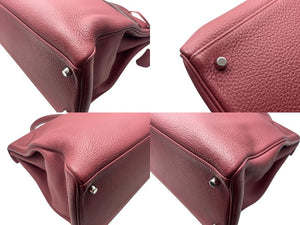新品同様 HERMES エルメス ケリー 40 ハンドバッグ 2WAY パープル トリヨンクレマンス シルバー金具 ◻︎N刻印 中古 4b011269