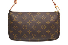 Load image into Gallery viewer, 極美品 LOUIS VUITTON ルイヴィトン ポシェット アクセソワール アクセサリーポーチ M51980 モノグラム ブラウン レザー PVC 中古 4b011270