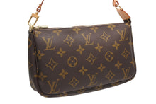 Load image into Gallery viewer, 極美品 LOUIS VUITTON ルイヴィトン ポシェット アクセソワール アクセサリーポーチ M51980 モノグラム ブラウン レザー PVC 中古 4b011270