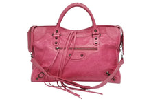 Load image into Gallery viewer, BALENCIAGA バレンシアガ Giant City ジャイアント シティ 2WAYバッグ 173084 ピンク ブラック金具 美品 中古 4b011277