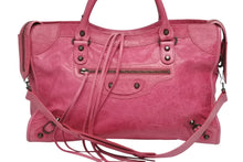 Load image into Gallery viewer, BALENCIAGA バレンシアガ Giant City ジャイアント シティ 2WAYバッグ 173084 ピンク ブラック金具 美品 中古 4b011277