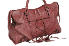 Load image into Gallery viewer, BALENCIAGA バレンシアガ Giant City ジャイアント シティ 2WAYバッグ 173084 ピンク ブラック金具 美品 中古 4b011278