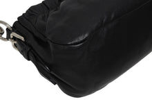 Load image into Gallery viewer, PRADA プラダ ミニワンショルダーバッグ ブラック ラムスキン ブラック イタリア製 シルバー金具 美品 中古 4b011281